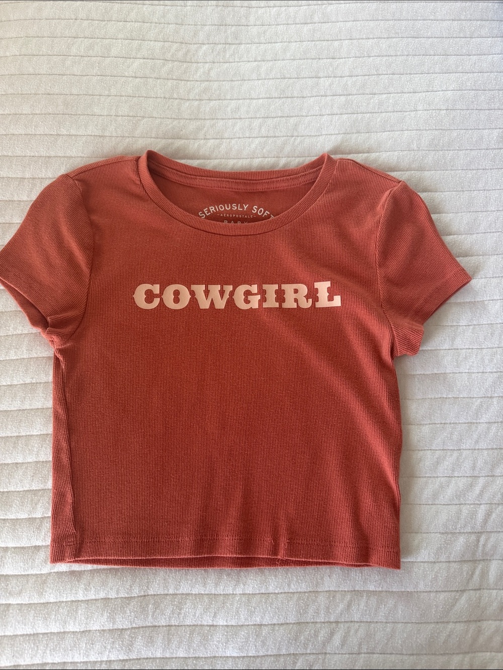 'Cowgirl' Short Sleeve Crop Tee